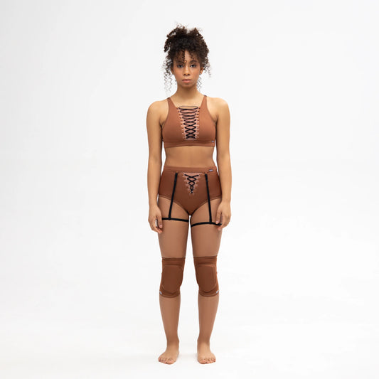 QUEEN WEAR - Classic Knee Pads - Nude Moka