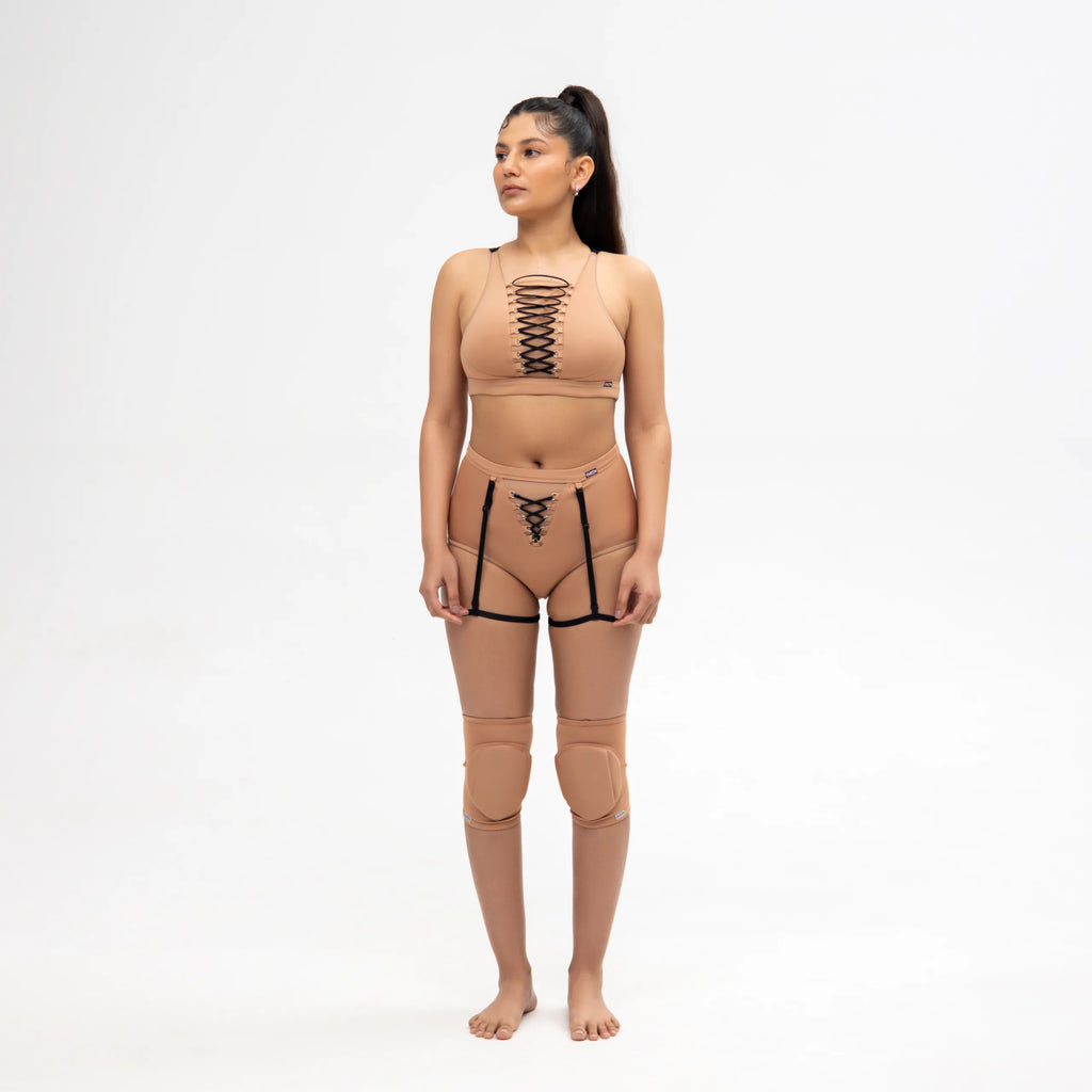 QUEEN WEAR - Genouillères classiques - Nude Caramel
