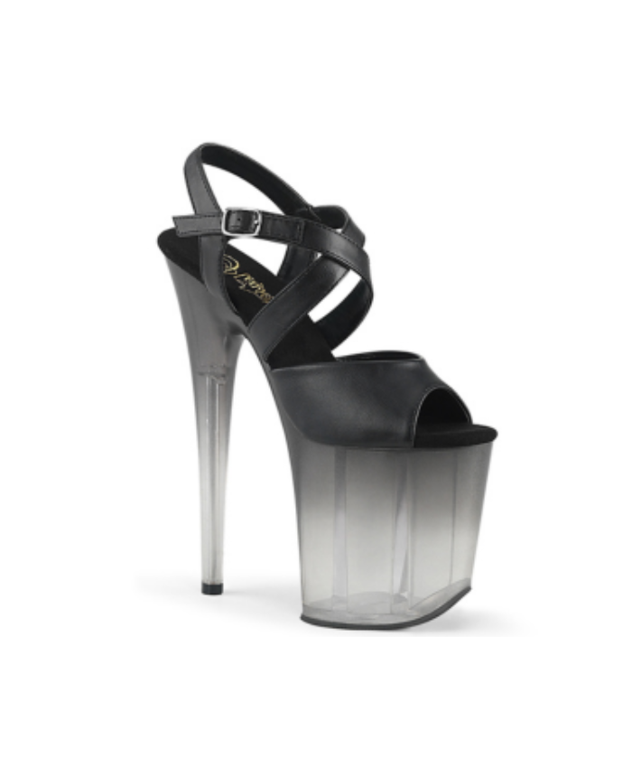 PLEASER - Flamingo - 822T Noir faux Cuir