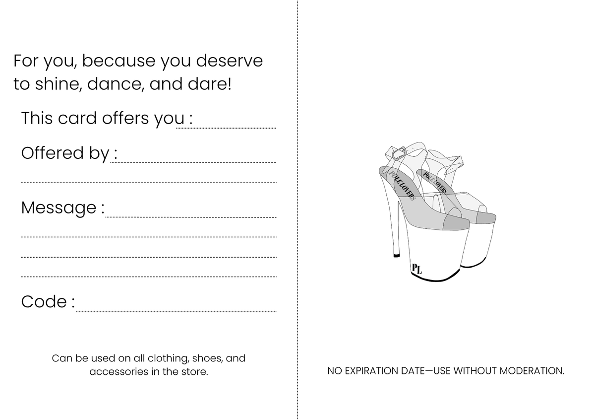 Pole Lovers Gift Card