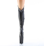 PLEASER - Flamingo - 3014 Noir Mat Faux Cuir