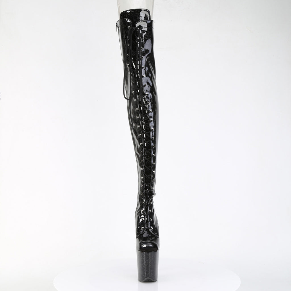 PLEASER - Flamingo - 3021GP - Noir Glitter