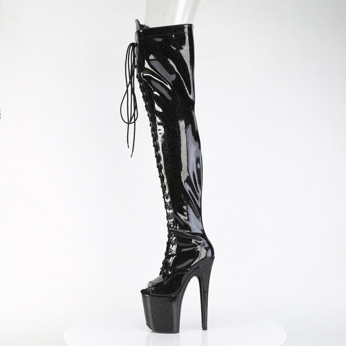 PLEASER - Flamingo - 3021GP - Noir Glitter