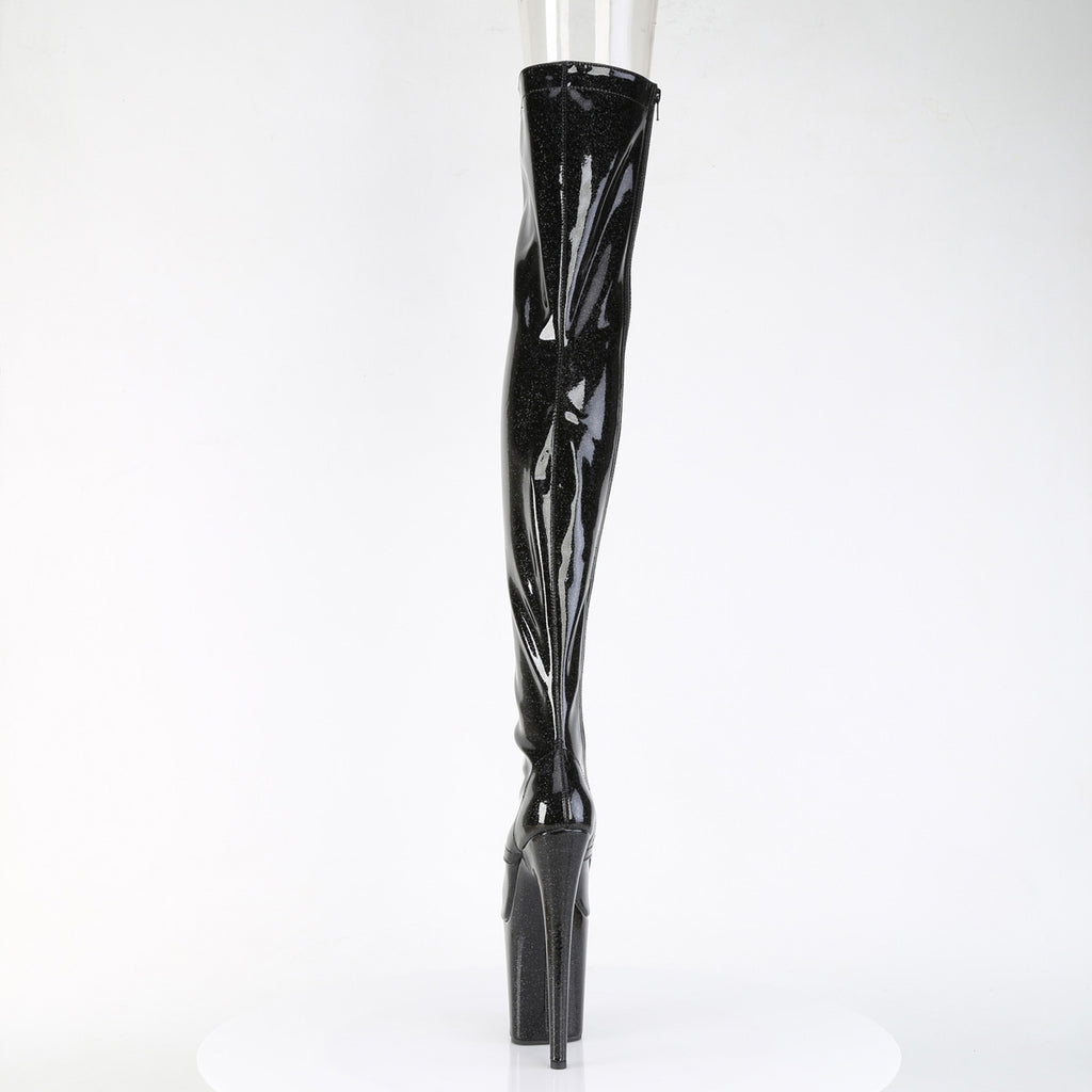 PLEASER - Flamingo - 3021GP - Noir Glitter