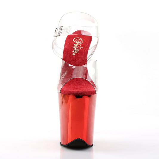 PLEASER - Flamingo - 808 - Chrome Red