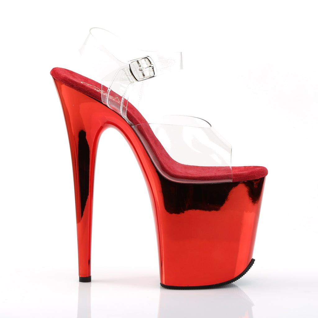 PLEASER - Flamingo - 808 - Rouge Chrome