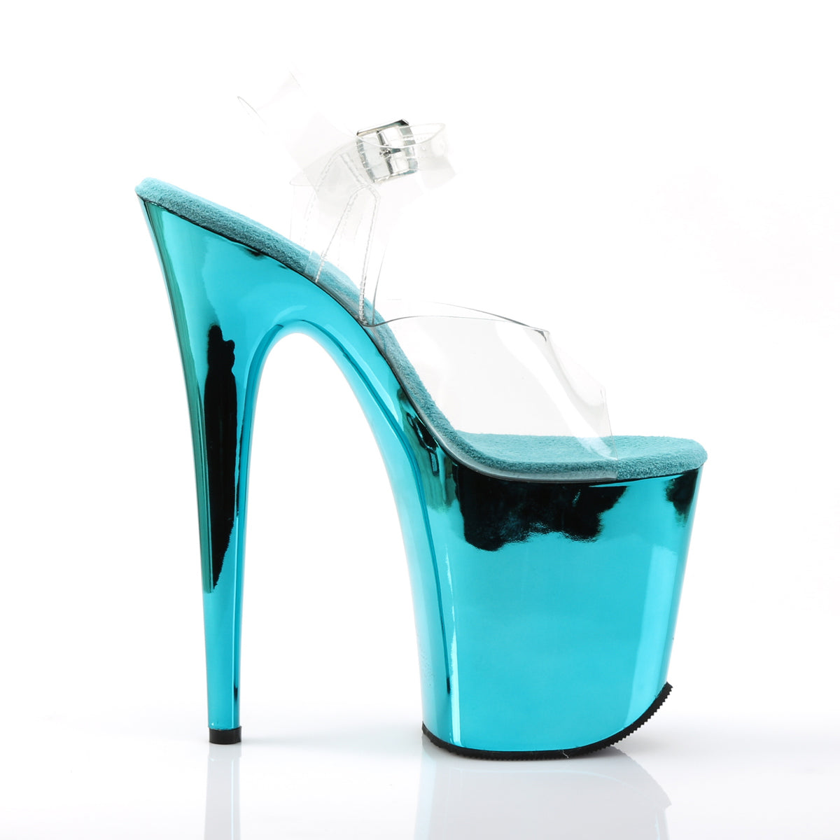 PLEASER - Flamingo - 808 - Turquoise Chrome