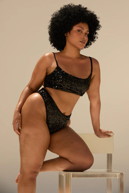 ROLLING - Top vento - Noirs à sequins