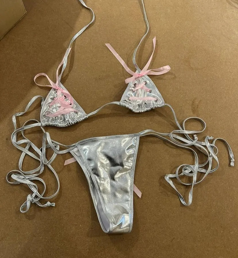 ANGRY DOLLZ - Core silver bikini