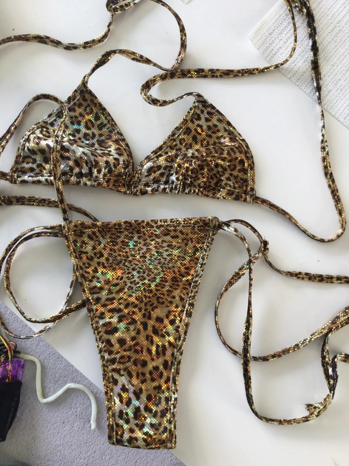 ANGRY DOLLZ - Hologram cheetah bikini