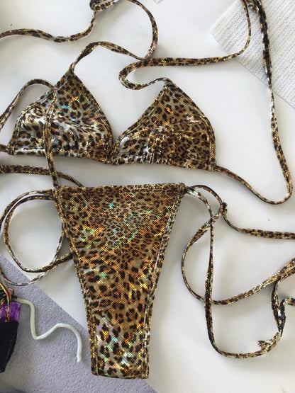 ANGRY DOLLZ - Hologram cheetah bikini