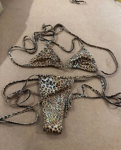 ANGRY DOLLZ - Hologram cheetah bikini