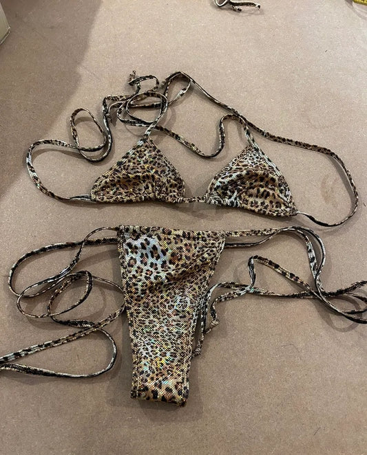 ANGRY DOLLZ - Hologram cheetah bikini