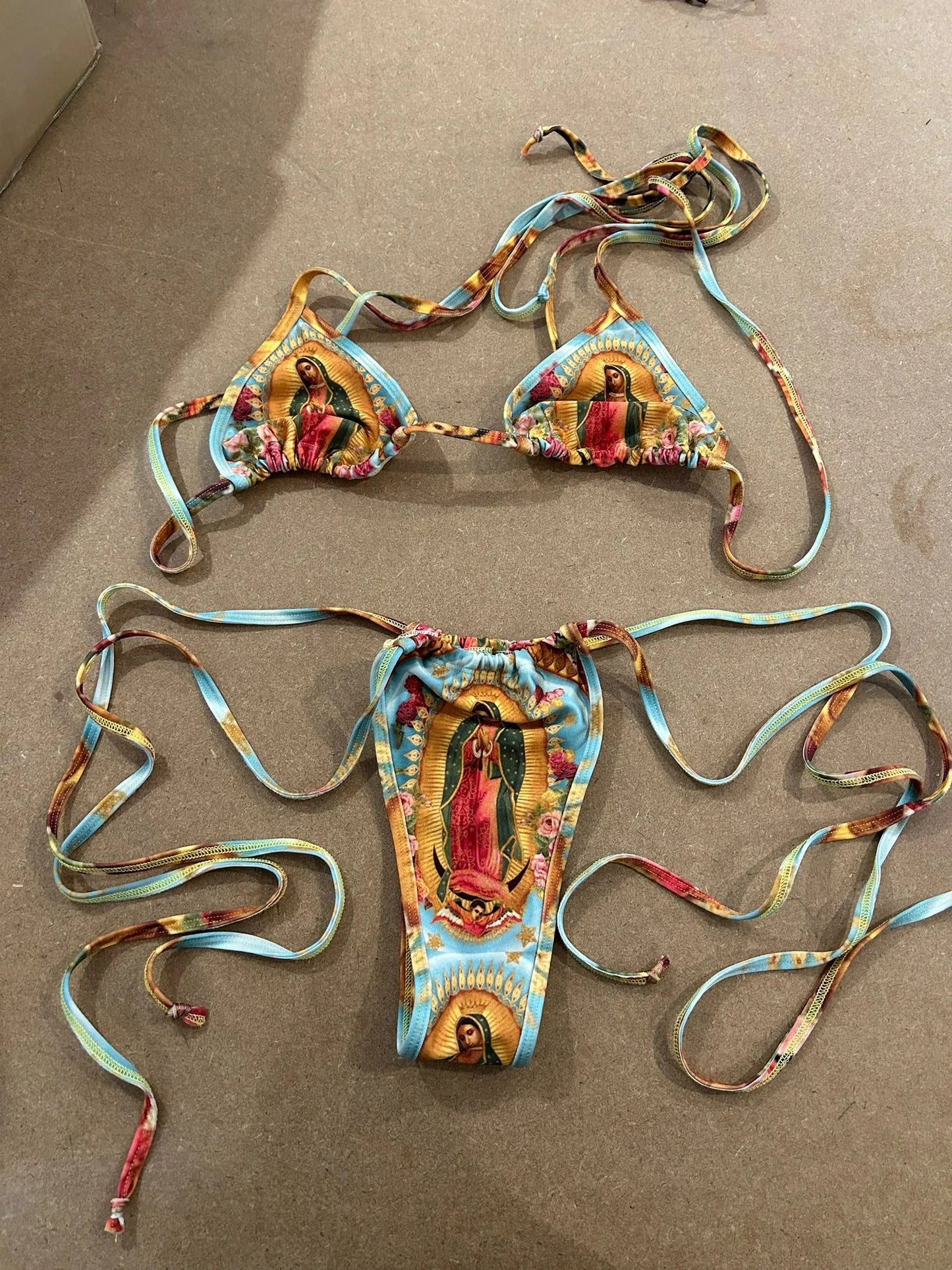 ANGRY DOLLZ - Holy mary bikini mustard