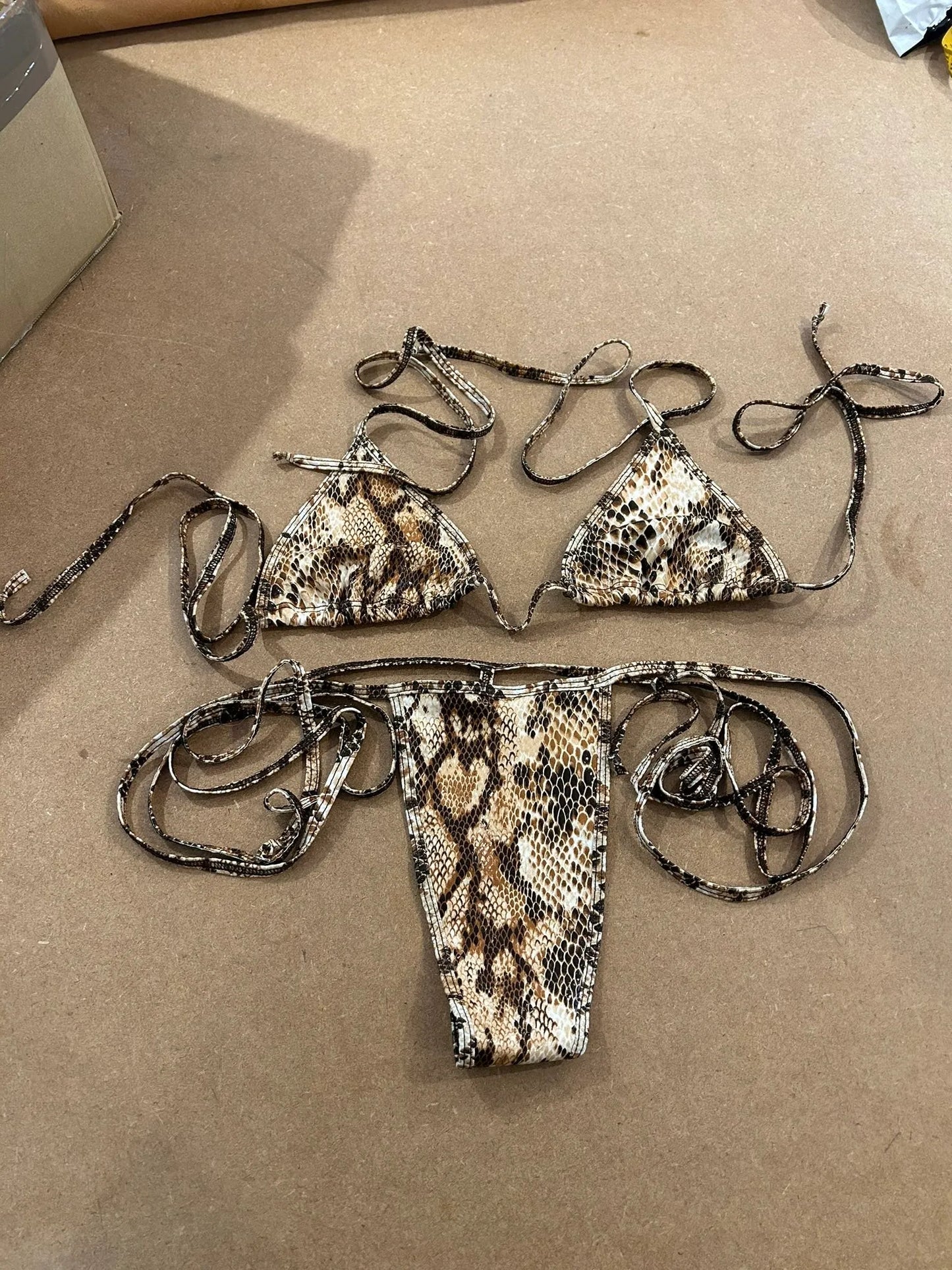 ANGRY DOLLZ - Natural reptile skin bikini