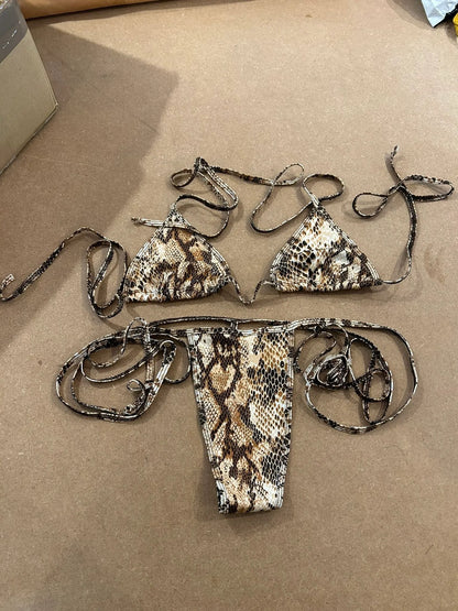 ANGRY DOLLZ - Natural reptile skin bikini