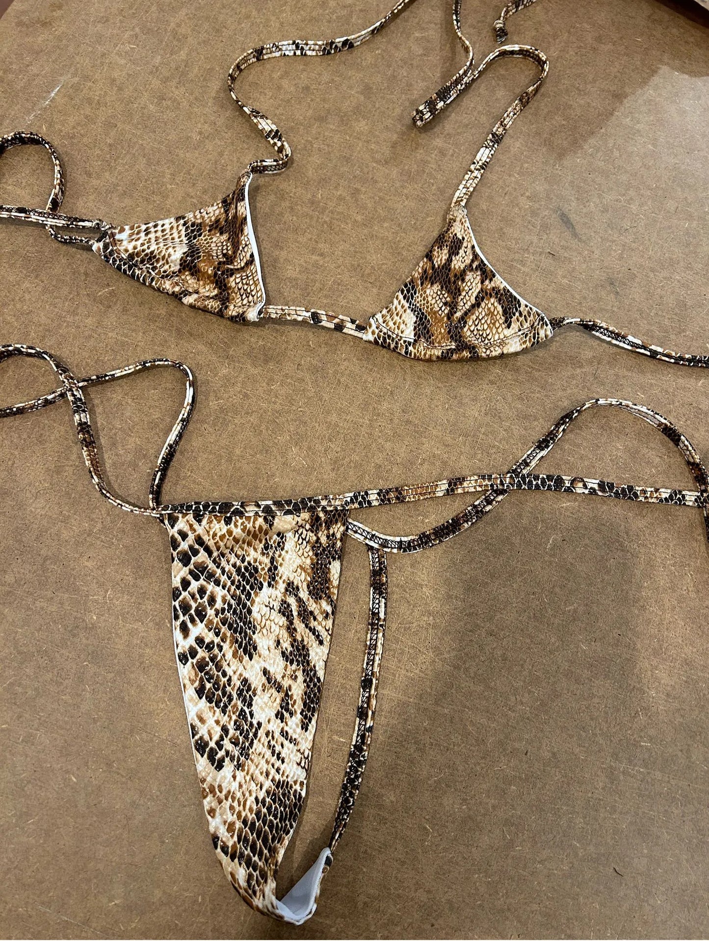 ANGRY DOLLZ - Natural reptile skin bikini