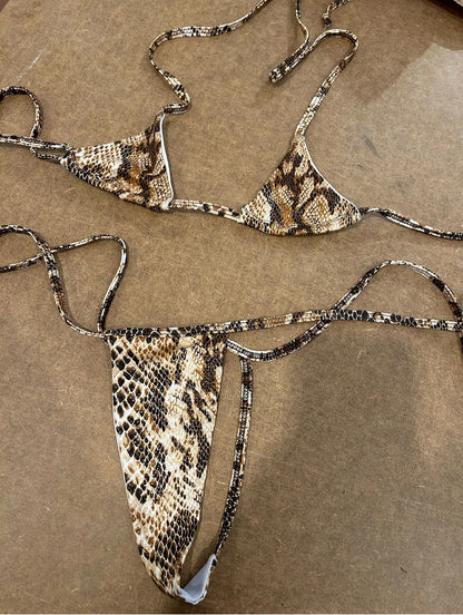 ANGRY DOLLZ - Natural reptile skin bikini