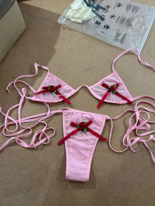 ANGRY DOLLZ - Rose bud lingerie pink