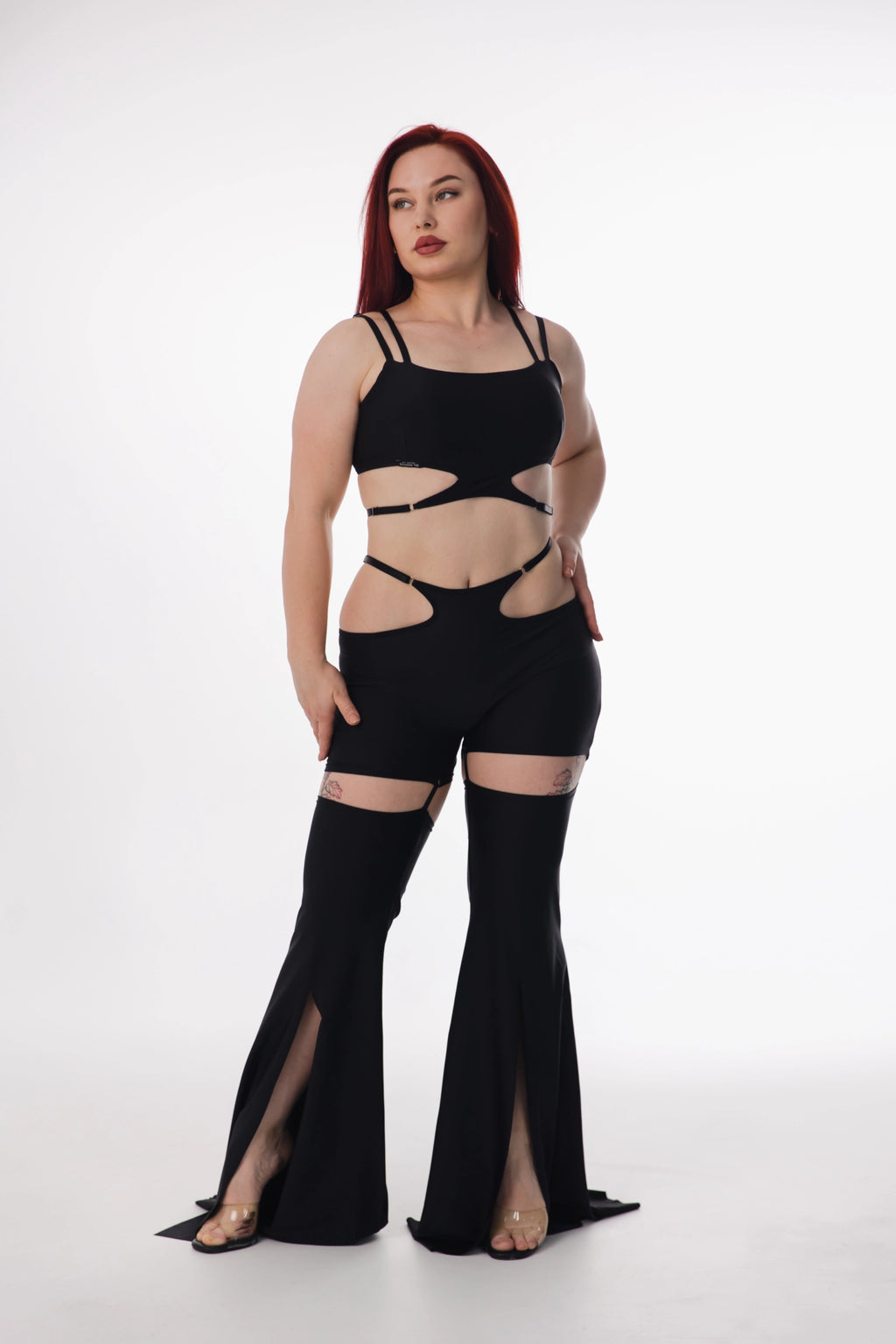 DRESSIN UP ATELIER - Pantalon 2-en-1 Skadi - Noir