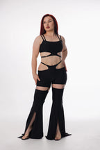 DRESSIN UP ATELIER - Pantalon 2-en-1 Skadi - Noir